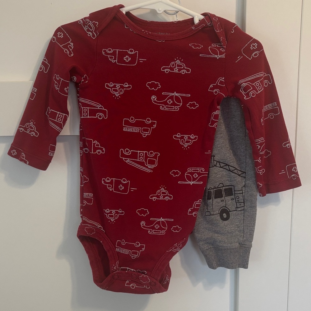 Carter’s Red and Gray Kids One Piece